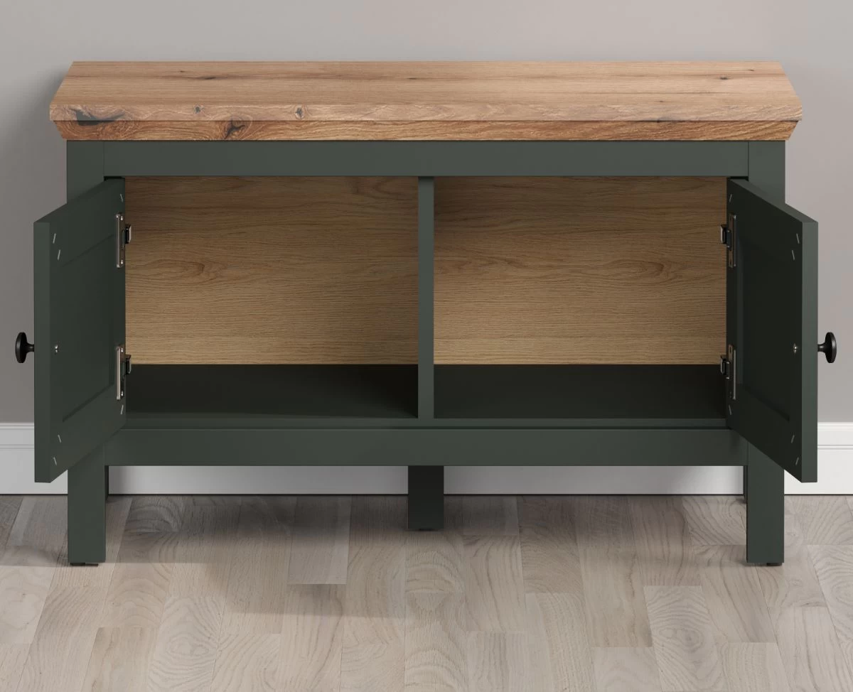 Garderobe Set 5-teilig "Stanton" In Grün Und Evoke Eiche Landhaus Garderobenkombination 261 X 198 Cm 12 Garderobe Set 5-teilig "Stanton" In Grün Und Evoke Eiche Landhaus Garderobenkombination 261 X 198 Cm – Bild 10