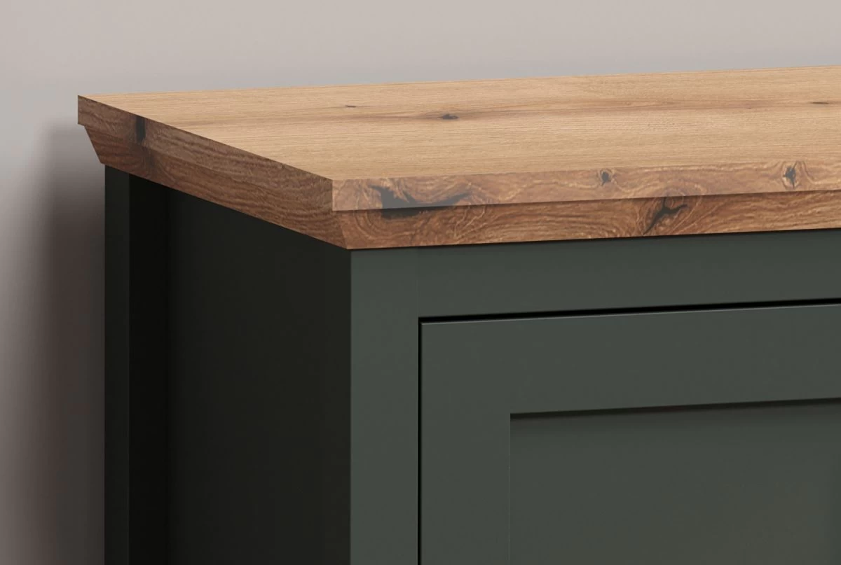 Garderobe Set 5-teilig "Stanton" In Grün Und Evoke Eiche Landhaus Garderobenkombination 261 X 198 Cm 6 Garderobe Set 5-teilig "Stanton" In Grün Und Evoke Eiche Landhaus Garderobenkombination 261 X 198 Cm – Bild 4