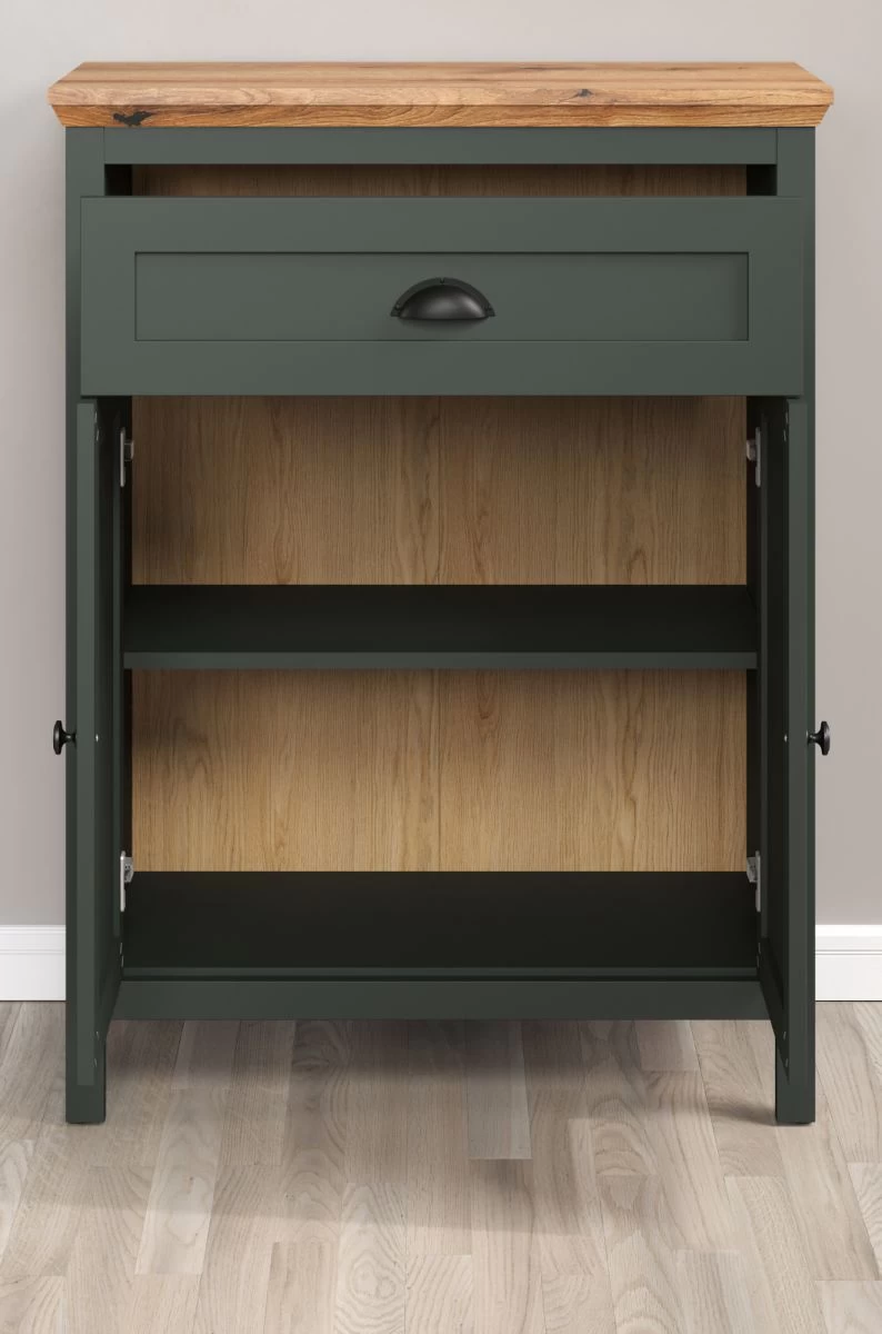 Garderobe Set 5-teilig "Stanton" In Grün Und Evoke Eiche Landhaus Garderobenkombination 261 X 198 Cm 11 Garderobe Set 5-teilig "Stanton" In Grün Und Evoke Eiche Landhaus Garderobenkombination 261 X 198 Cm – Bild 9