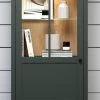 Vitrine "Stanton" In Grün Und Evoke Eiche Landhaus Vitrinenschrank Inklusive LED Beleuchtung 69 X 198 Cm -Wohnwelt Verkauf 9796 1