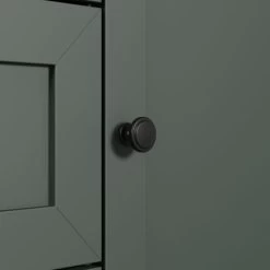 Vitrine "Stanton" In Grün Und Evoke Eiche Landhaus Vitrinenschrank Inklusive LED Beleuchtung 69 X 198 Cm -Wohnwelt Verkauf 9796 3