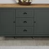 Sideboard "Stanton" In Grün Und Evoke Eiche Landhaus Wohn- Und Esszimmer Kommode 146 X 86 Cm -Wohnwelt Verkauf 9799 1
