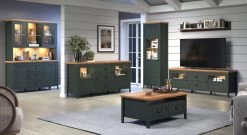 Sideboard "Stanton" In Grün Und Evoke Eiche Landhaus Wohn- Und Esszimmer Kommode 146 X 86 Cm -Wohnwelt Verkauf 9799 6