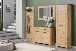Garderobenpaneel "Follow" In Artisan Eiche Und Matera Grau Wandgarderobe 62 X 199 Cm -Wohnwelt Verkauf 9832 5