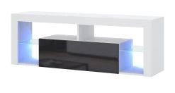 TV-Lowboard "Mount" In Schwarz Glanz Und Weiß Mit LED 140 X 51 Cm -Wohnwelt Verkauf 9850 3