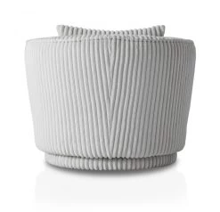 Drehsessel "Comfy" In Hellgrau Mega-Cord Sessel 360° Drehbar Inklusive Kissen -Wohnwelt Verkauf 9854 8