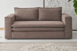 Sofa "Pesaro" In Braun Cord Couch 2-Sitzer 180 Cm