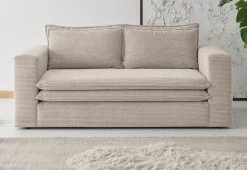 Sofa "Pesaro" In Beige Cord Couch 2-Sitzer 180 Cm