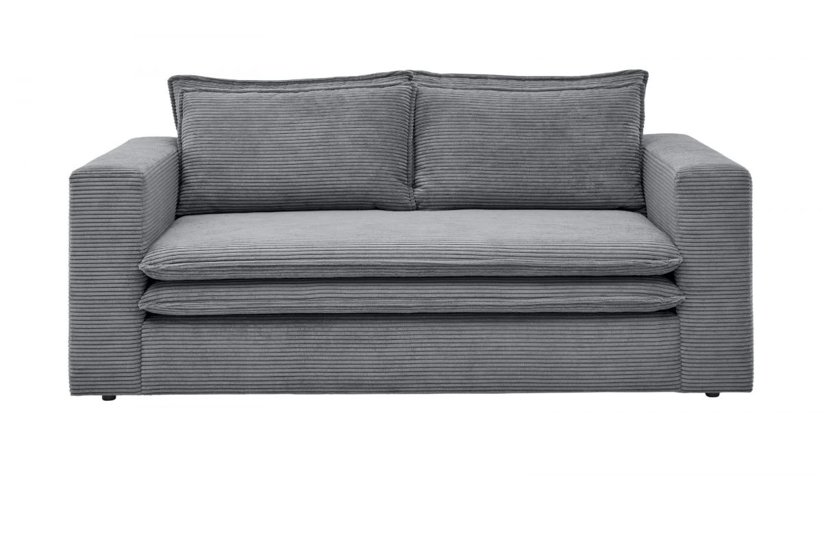 Sofa "Pesaro" In Grau Cord Couch 2-Sitzer 180 Cm 8 Sofa "Pesaro" In Grau Cord Couch 2-Sitzer 180 Cm – Bild 6