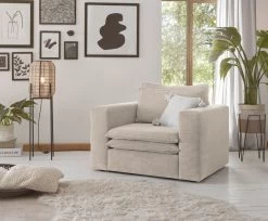 Sessel "Pesaro" In Beige Cord Loungesessel 110 Cm 14 Sessel "Pesaro" In Beige Cord Loungesessel 110 Cm -Wohnwelt Verkauf 9869 3