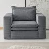 Sessel "Pesaro" In Grau Cord Loungesessel 110 Cm 1 Sessel "Pesaro" In Grau Cord Loungesessel 110 Cm -Wohnwelt Verkauf 9871 1
