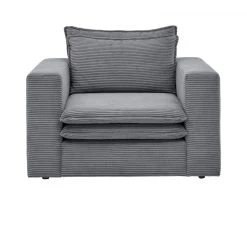 Sessel "Pesaro" In Grau Cord Loungesessel 110 Cm 18 Sessel "Pesaro" In Grau Cord Loungesessel 110 Cm -Wohnwelt Verkauf 9871 7
