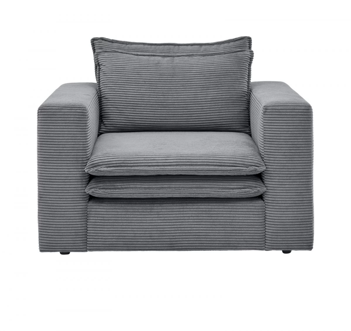 Sessel "Pesaro" In Grau Cord Loungesessel 110 Cm 9 Sessel "Pesaro" In Grau Cord Loungesessel 110 Cm – Bild 7