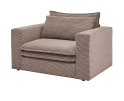 Loveseat Sessel "Pesaro" In Braun Cord Loungesessel 125 Cm -Wohnwelt Verkauf 9872 6