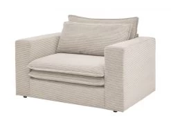 Loveseat Sessel "Pesaro" In Beige Cord Loungesessel 125 Cm -Wohnwelt Verkauf 9873 6