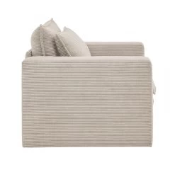 Loveseat Sessel "Pesaro" In Beige Cord Loungesessel 125 Cm -Wohnwelt Verkauf 9873 9