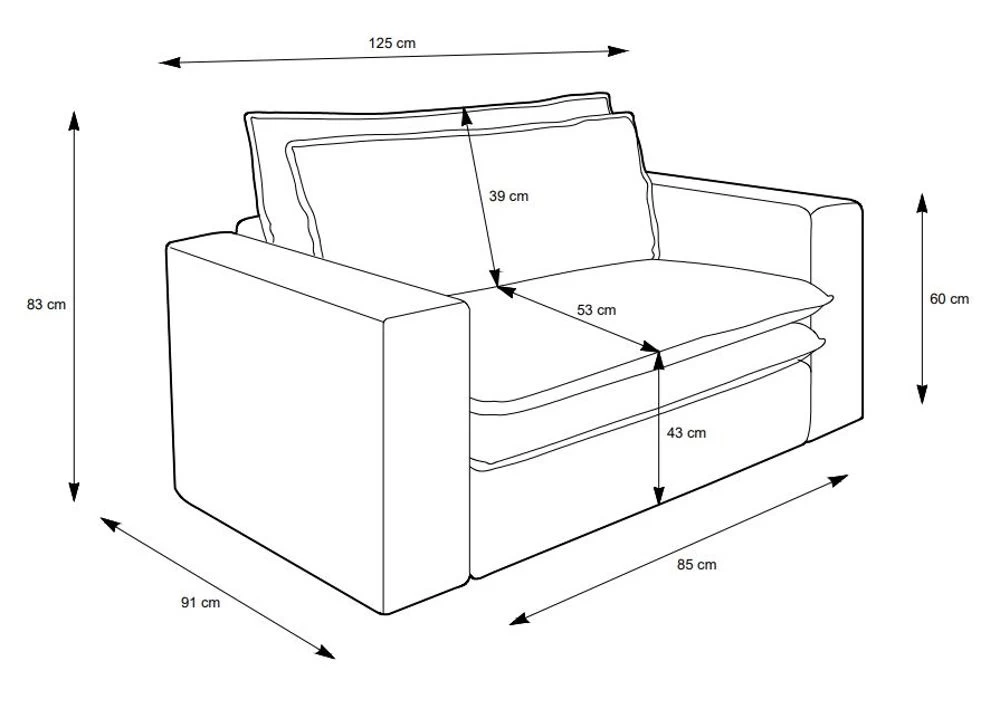 Loveseat Sessel "Pesaro" In Hellgrau Cord Loungesessel 125 Cm 12 Loveseat Sessel "Pesaro" In Hellgrau Cord Loungesessel 125 Cm – Bild 10