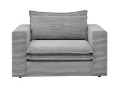 Loveseat Sessel "Pesaro" In Hellgrau Cord Loungesessel 125 Cm 18 Loveseat Sessel "Pesaro" In Hellgrau Cord Loungesessel 125 Cm -Wohnwelt Verkauf 9874 7