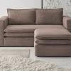 Sofa Set "Pesaro" In Braun Cord Couch 2-Sitzer Inklusive Hocker -Wohnwelt Verkauf 9876 1