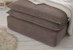 Sofa Set "Pesaro" In Braun Cord Couch 2-Sitzer Inklusive Hocker -Wohnwelt Verkauf 9876 3