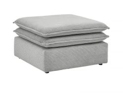 Sofa Set "Pesaro" In Hellgrau Cord Couch 2-Sitzer Inklusive Hocker -Wohnwelt Verkauf 9878 8