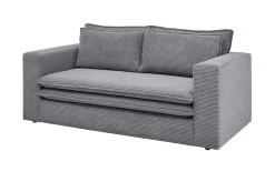 Sofa Set "Pesaro" In Grau Cord Couch 2-Sitzer Inklusive Hocker 18 Sofa Set "Pesaro" In Grau Cord Couch 2-Sitzer Inklusive Hocker -Wohnwelt Verkauf 9879 7