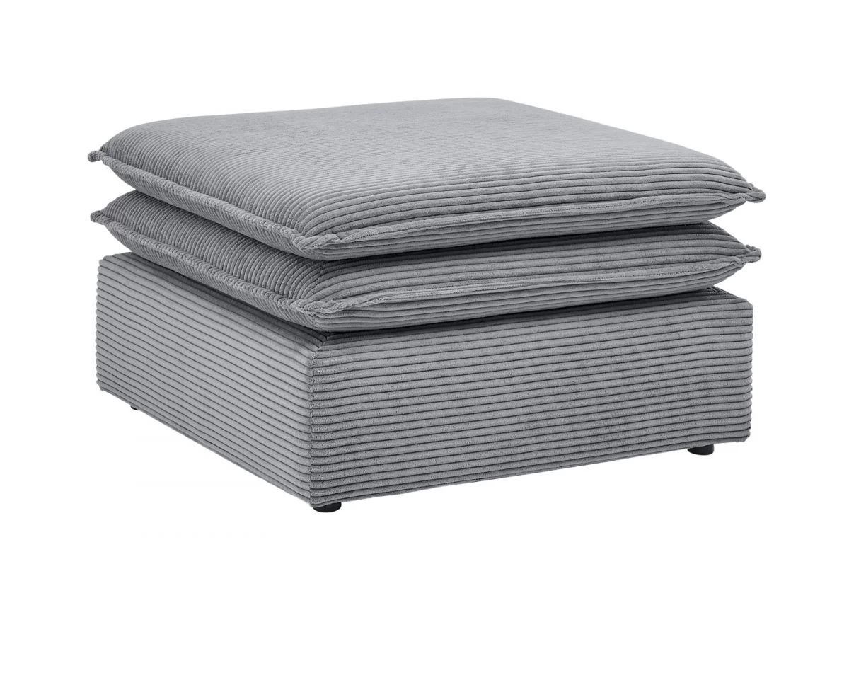 Sofa Set "Pesaro" In Grau Cord Couch 2-Sitzer Inklusive Hocker 10 Sofa Set "Pesaro" In Grau Cord Couch 2-Sitzer Inklusive Hocker – Bild 8