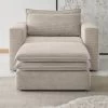 Loveseat Sessel Set "Pesaro" In Beige Cord Couch Loungesessel Inklusive Hocker -Wohnwelt Verkauf 9885 1