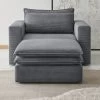 Loveseat Sessel Set "Pesaro" In Grau Cord Couch Loungesessel Inklusive Hocker 1 Loveseat Sessel Set "Pesaro" In Grau Cord Couch Loungesessel Inklusive Hocker -Wohnwelt Verkauf 9887 1
