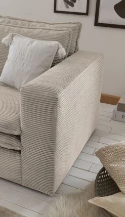 Sessel Set "Pesaro" In Beige Cord Couch Loungesessel Inklusive Hocker 13 Sessel Set "Pesaro" In Beige Cord Couch Loungesessel Inklusive Hocker -Wohnwelt Verkauf 9889 2