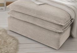 Sessel Set "Pesaro" In Beige Cord Couch Loungesessel Inklusive Hocker 14 Sessel Set "Pesaro" In Beige Cord Couch Loungesessel Inklusive Hocker -Wohnwelt Verkauf 9889 3