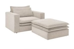 Sessel Set "Pesaro" In Beige Cord Couch Loungesessel Inklusive Hocker 18 Sessel Set "Pesaro" In Beige Cord Couch Loungesessel Inklusive Hocker -Wohnwelt Verkauf 9889 7