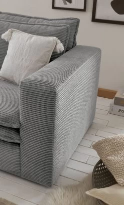 Sessel Set "Pesaro" In Hellgrau Cord Couch Loungesessel Inklusive Hocker 13 Sessel Set "Pesaro" In Hellgrau Cord Couch Loungesessel Inklusive Hocker -Wohnwelt Verkauf 9890 2