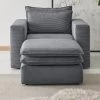Sessel Set "Pesaro" In Grau Cord Couch Loungesessel Inklusive Hocker 2 Sessel Set "Pesaro" In Grau Cord Couch Loungesessel Inklusive Hocker -Wohnwelt Verkauf 9891 1
