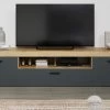 TV-Lowboard "Tyler" In Grau Und Evoke Eiche XL TV Unterteil 230 X 52 Cm -Wohnwelt Verkauf 9892 1
