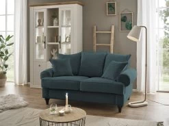 Sofa "Adelina" In Blaugrün Landhaus Couch 2-Sitzer 170 Cm -Wohnwelt Verkauf 9903 5