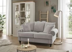 Sofa "Adelina" In Hellgrau Landhaus Couch 2-Sitzer 170 Cm -Wohnwelt Verkauf 9904 5