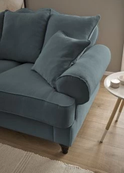 Sofa "Adelina" In Grau Landhaus Couch 3-Sitzer 200 Cm -Wohnwelt Verkauf 9905 2