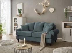 Sofa "Adelina" In Grau Landhaus Couch 3-Sitzer 200 Cm -Wohnwelt Verkauf 9905 5