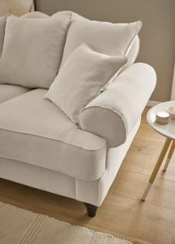 Sofa "Adelina" In Beige Landhaus Couch 3-Sitzer 200 Cm -Wohnwelt Verkauf 9907 2