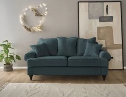 Sofa "Adelina" In Blaugrün Landhaus Couch 3-Sitzer 200 Cm -Wohnwelt Verkauf 9908 6