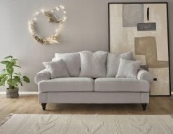 Sofa "Adelina" In Hellgrau Landhaus Couch 3-Sitzer 200 Cm -Wohnwelt Verkauf 9909 6