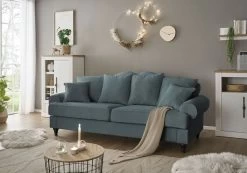 Sofa "Adelina" In Grau Landhaus Couch 3,5-Sitzer 230 Cm -Wohnwelt Verkauf 9910 5