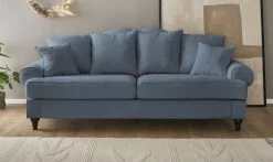 Sofa "Adelina" In Blau Landhaus Couch 3,5-Sitzer 230 Cm