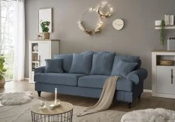 Sofa "Adelina" In Blau Landhaus Couch 3,5-Sitzer 230 Cm -Wohnwelt Verkauf 9911 5