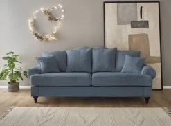 Sofa "Adelina" In Blau Landhaus Couch 3,5-Sitzer 230 Cm -Wohnwelt Verkauf 9911 6