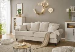 Sofa "Adelina" In Beige Landhaus Couch 3,5-Sitzer 230 Cm -Wohnwelt Verkauf 9912 5
