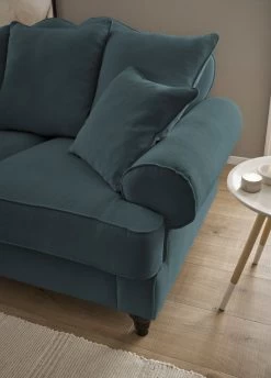 Sofa "Adelina" In Blaugrün Landhaus Couch 3,5-Sitzer 230 Cm -Wohnwelt Verkauf 9913 2
