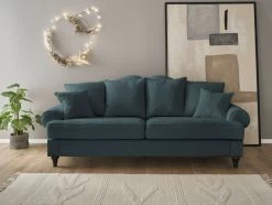 Sofa "Adelina" In Blaugrün Landhaus Couch 3,5-Sitzer 230 Cm -Wohnwelt Verkauf 9913 6