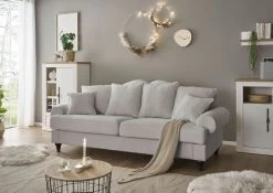 Sofa "Adelina" In Hellgrau Landhaus Couch 3,5-Sitzer 230 Cm -Wohnwelt Verkauf 9914 5